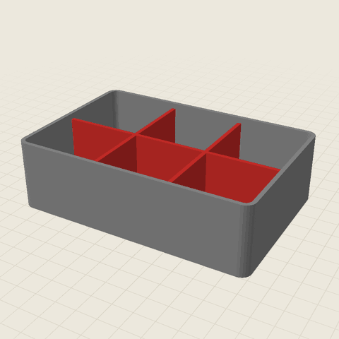 Caixa de parafusos com 6 divisórias (2 cores)