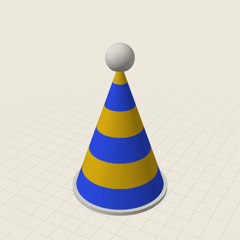 Chapéu de festa mini (3 cores)
