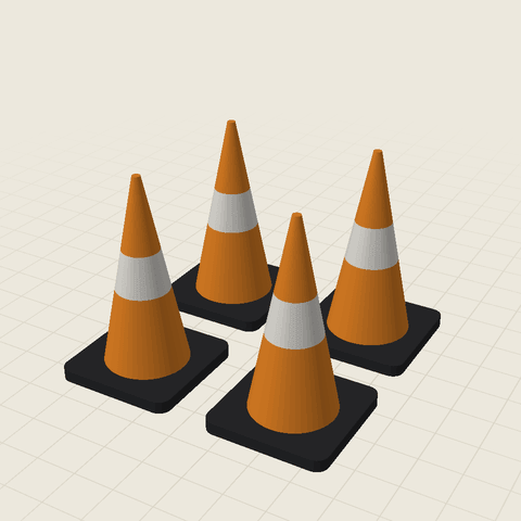 Cones de treino, 4 mini (3 cores)