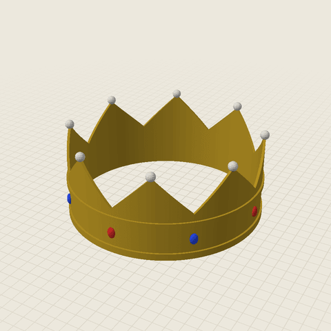 Coroa de rei ou rainha (4 cores)