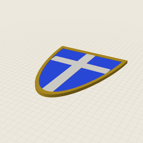 Escudo de cavaleiro (3 cores)