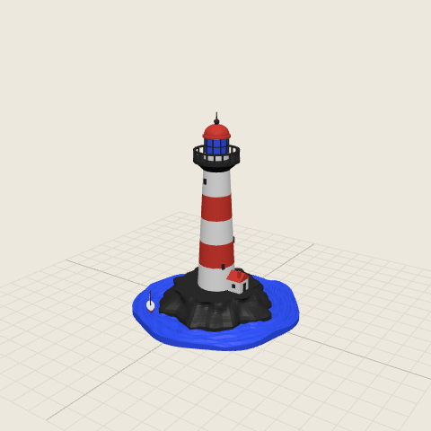 Farol à beira-mar (4 cores)
